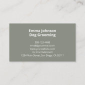 hondenverzorging | Walking Dusty Grey Visitekaartj Visitekaartje (Achterkant)