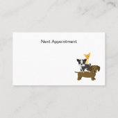 Hondenverzorgingssalon en afspraak visitekaartje (Achterkant)