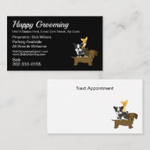 Hondenverzorgingssalon en afspraak visitekaartje (Voorkant / Achterkant)