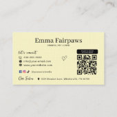 Hondenverzorgingssalon Kaart met QR-code Visitekaartje (Achterkant)