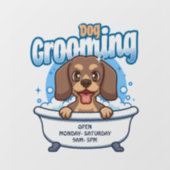 Hondenverzorgingssalon  raamsticker (Vel)