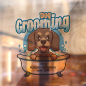 Hondenverzorgingssalon  raamsticker (Vel 2)