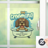 Hondenverzorgingssalon  raamsticker (Huis)