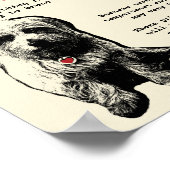 Hondenverzorgingsspa Menu - Personaliseerbaar Poster (Hoek)