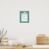 Hondenverzorgingsspa-menu - Personaliseerbaar Poster (Keuken)
