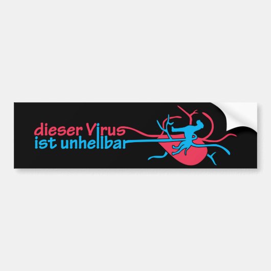 Hondenvirus auto sticker (Voorkant)