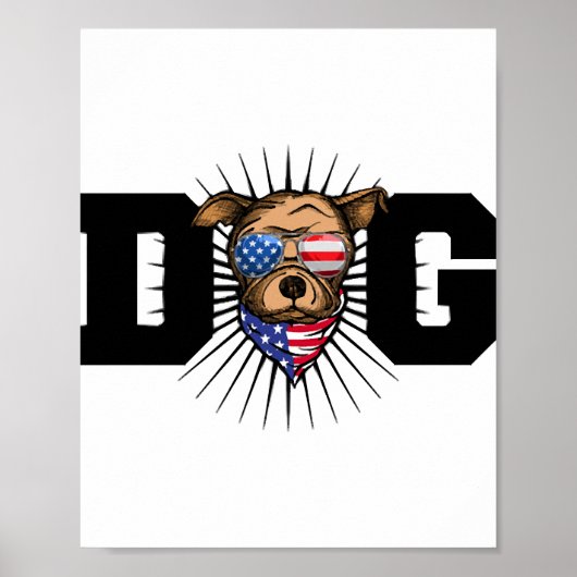 Hondenvlag Draag Poster (Voorkant)