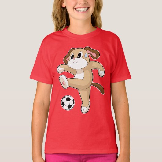 Hondenvoetballer Voetbal T-shirt (Voorkant)