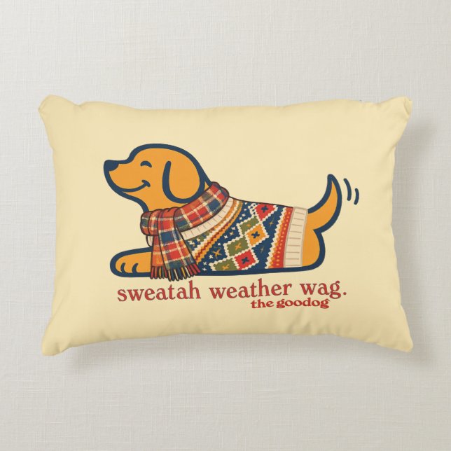 Hondenvriend Herfst Cozy Accent Kussen (Voorkant)