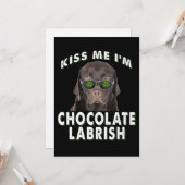 Hondenvriend | Kus Me Ik Ben Chocolate Labrish Kaart (Voorkant / Achterkant in situ)