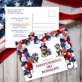 Hondenvriendelijk Geen Vuurwerk 4 juli BBQ Party Feestdagenkaart