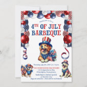 Hondenvriendelijk Geen Vuurwerk 4 juli BBQ Party Kaart (Voorkant)