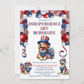 Hondenvriendelijk Geen Vuurwerk 4 juli BBQ Party Kaart (Voorkant)