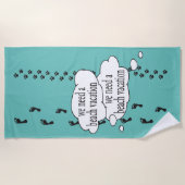 Hondenvriendelijke stranden Funny Strandlaken (Voorkant)