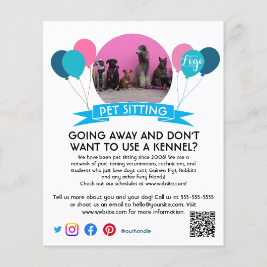 hondenwandelaar gezelschapsgezelschapsgezelschapsg flyer (Voorkant)