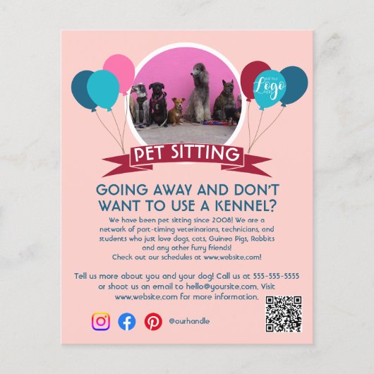 hondenwandelaar gezelschapsgezelschapsgezelschapsg flyer (Voorkant)