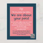 hondenwandelaar gezelschapsgezelschapsgezelschapsg flyer (Achterkant)