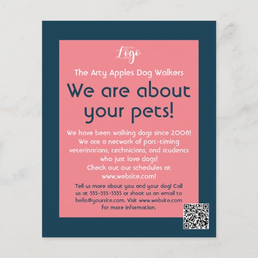 hondenwandelaar gezelschapsgezelschapsgezelschapsg flyer (Achterkant)