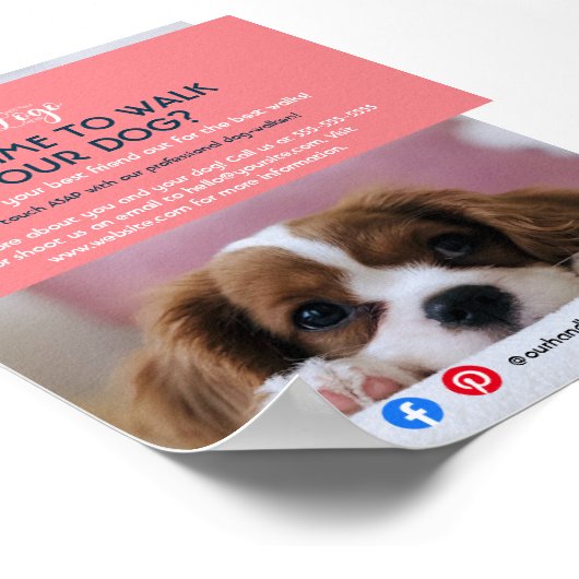 hondenwandelaar gezelschapsgezelschapsgezelschapsg poster (Hoek)