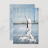 hondenwandelaar graffiti op branimirova street in kaart (Voorkant / Achterkant)