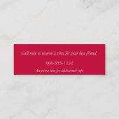 hondenwandelaar mini visitekaartje (Achterkant)