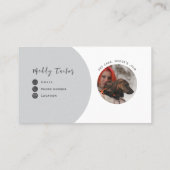 Hondenwandelaar minimalistische aangepaste foto vi contactkaartje (Achterkant)