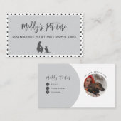 Hondenwandelaar minimalistische aangepaste foto vi contactkaartje (Voorkant / Achterkant)