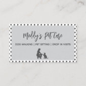 Hondenwandelaar minimalistische aangepaste foto vi contactkaartje (Voorkant)