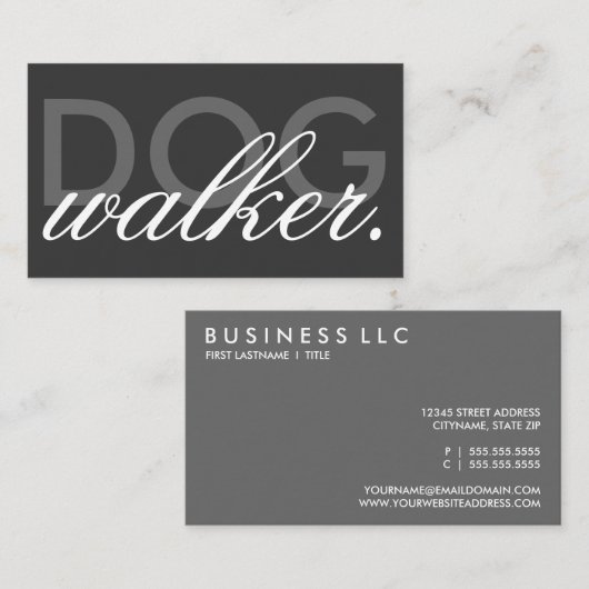 hondenwandelaar visitekaartje (Voorkant / Achterkant)
