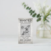 hondenwandelaar wilde poster visitekaartje (Staand voorkant)