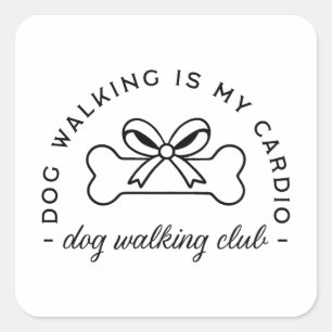 Hondenwandelclub esthetiek vierkante sticker