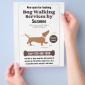 Hondenwandeldiensten van Suzanne Dachshund Flyer (Hand)