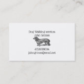 Hondenwandelende Hond Daycare Visitekaartje (Achterkant)