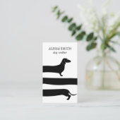 Hondenwandelende teckel Grappig Esthetisch Visitekaartje (Staand voorkant)