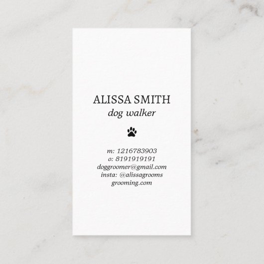 Hondenwandelende teckel Grappig Esthetisch Visitekaartje (Achterkant)