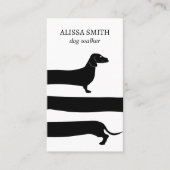 Hondenwandelende teckel Grappig Esthetisch Visitekaartje (Voorkant)