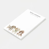Hondenwandeling Huisdier Zittende Waterverf Post-it® Notes (Schuin)