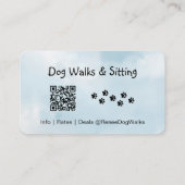 Hondenwandelingen en zitten | QR-code-Visitekaartj Visitekaartje (Achterkant)