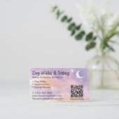 Hondenwandelingen en zitten | QR-code-Visitekaartj Visitekaartje (Staand voorkant)
