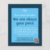 hondenwandelstokgezelschapsgezelschapsdieren flyer (Achterkant)