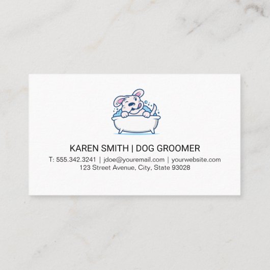 hondenwas | Dierenbescherming | zeepschuim Visitekaartje (Achterkant)