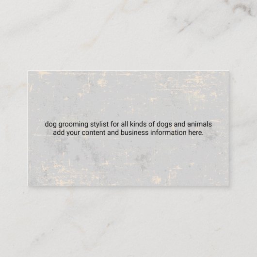 Hondenwas | Schaar Visitekaartje (Achterkant)