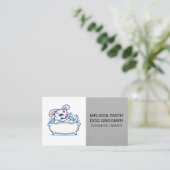 hondenwas | Slanke metalen afspraakkaart Afsprakenkaartje (Staand voorkant)