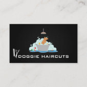 Hondenwas | Trimmer | Zwarte Mesh Achtergrond Visitekaartje (Voorkant)