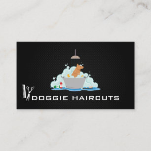 hondenwas   verzorger   Achtergrond met zwarte maz Visitekaartje