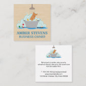 Hondenwas Vierkante Visitekaartje (Voorkant / Achterkant)