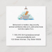 Hondenwas Vierkante Visitekaartje (Achterkant)