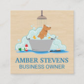 Hondenwas Vierkante Visitekaartje (Voorkant)