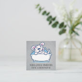 Hondenwas Vierkante Visitekaartje (Staand voorkant)