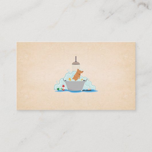 Hondenwasdouchepictogram Visitekaartje (Achterkant)